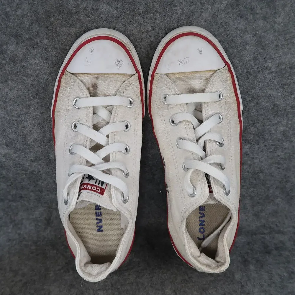 Converse Shoes Kids 2 Sneakers Casual All Star Trainers Canvas White Lace Up
